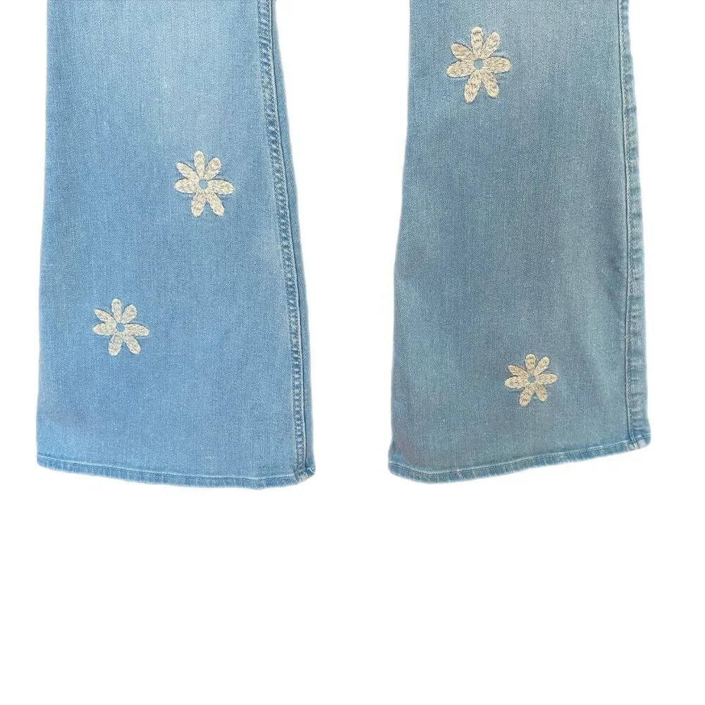 Hollister Daisy High Rise Flare Jeans Retro Stretch Light Wash Size 28/32 - Picture 4 of 7